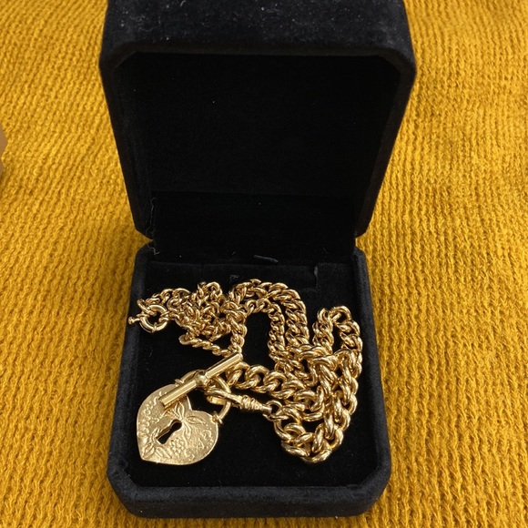 Gas Bijoux Locked Heart Padlock Necklace 24-karat Yellow Gold Plated Brass - Picture 7 of 12